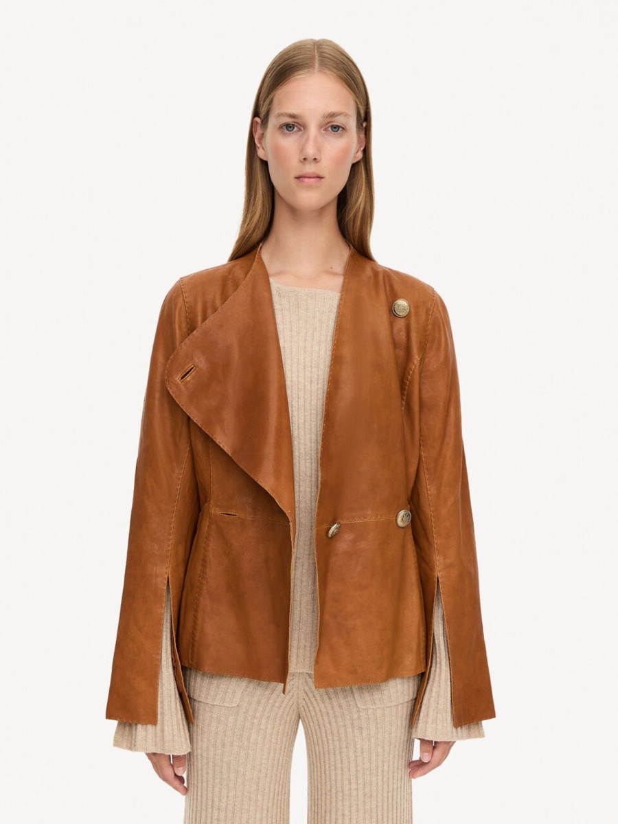 Clothing By Malene Birger | Selmas Cropped Leather Jacket