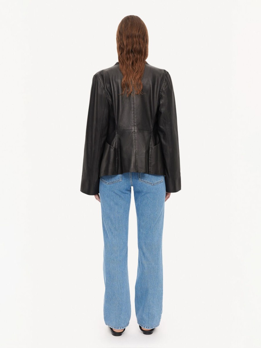 Clothing By Malene Birger | Selmas Cropped Leather Jacket